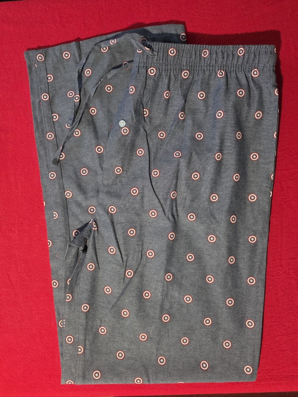 NWOT Marvel Gray Captain America Shield Print Pajama Pants